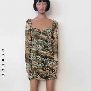 Zara Draped Tulle Dress